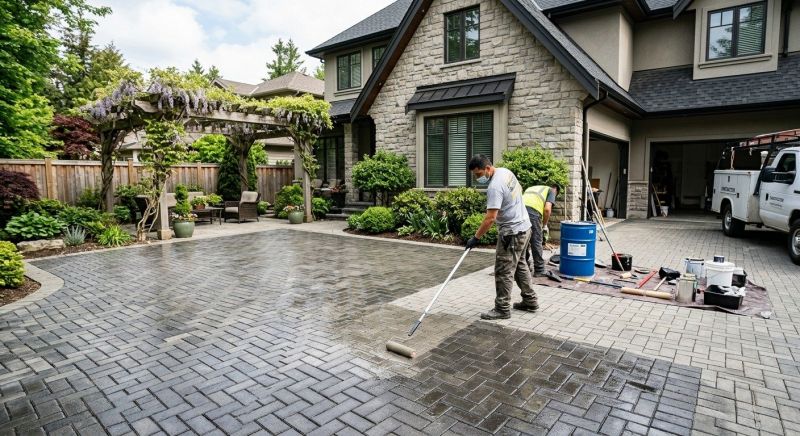 Flagstone Sealing in Bellevue, WA